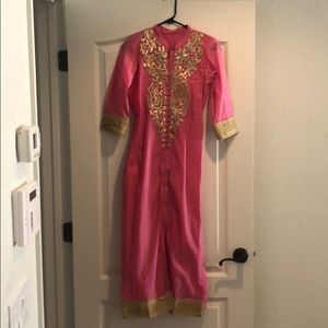 Pink punjabi suit with tight pants